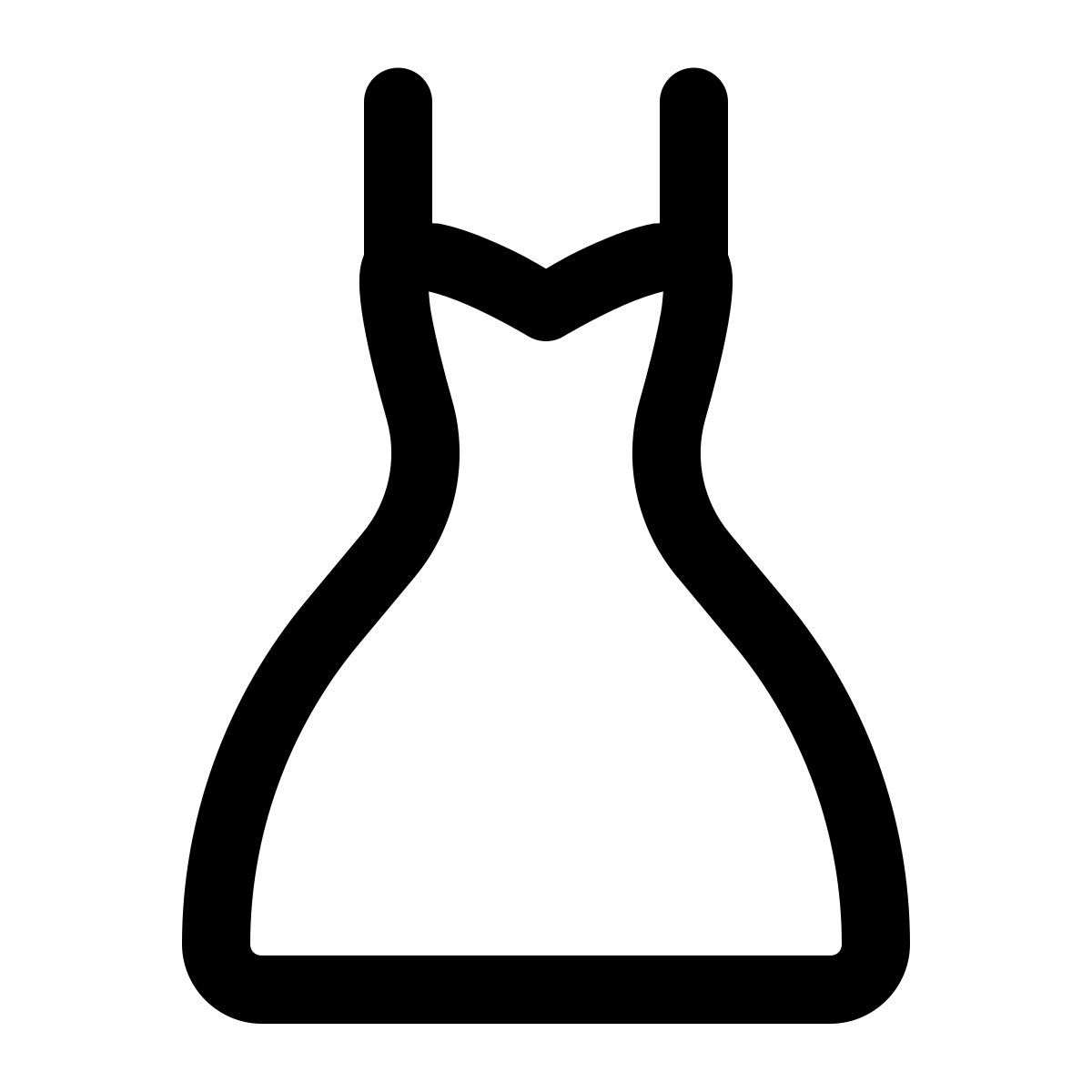 windows 11 outline style 吊带裙 icon