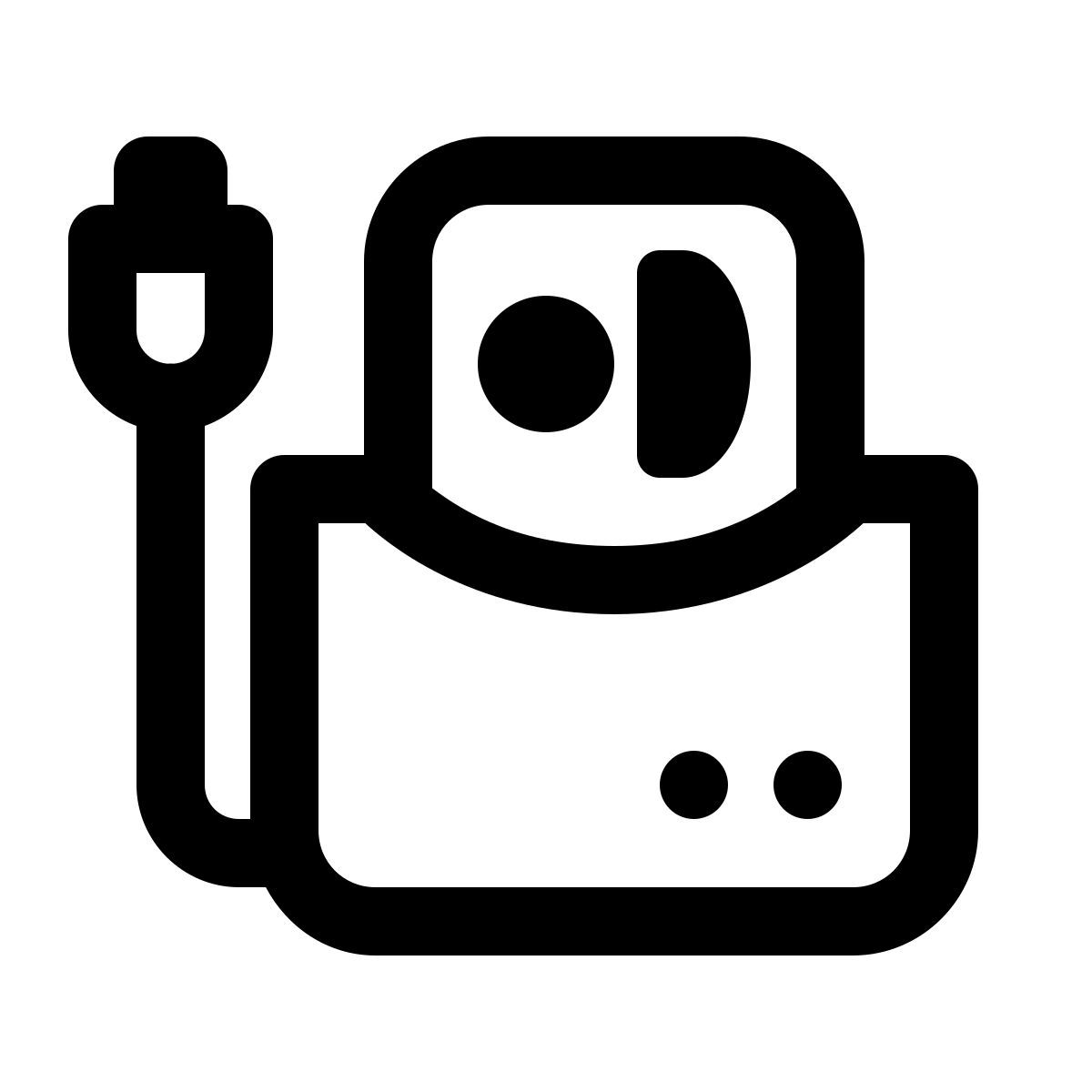 windows 11 outline style smart card reader with usb cable icon