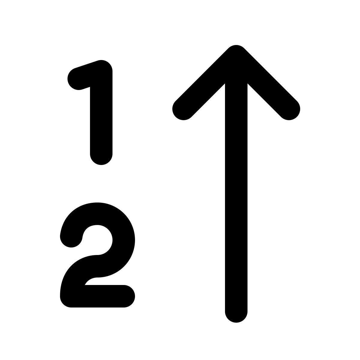 windows 11 outline style sortieren numerisch aufwärts icon