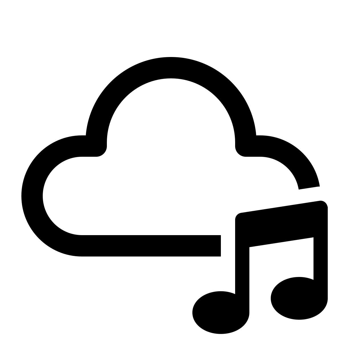 windows 11 outline style sound cloud icon