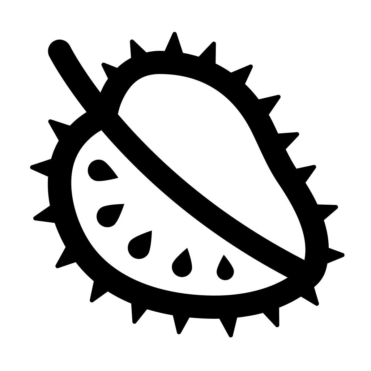 windows 11 outline style soursop icon