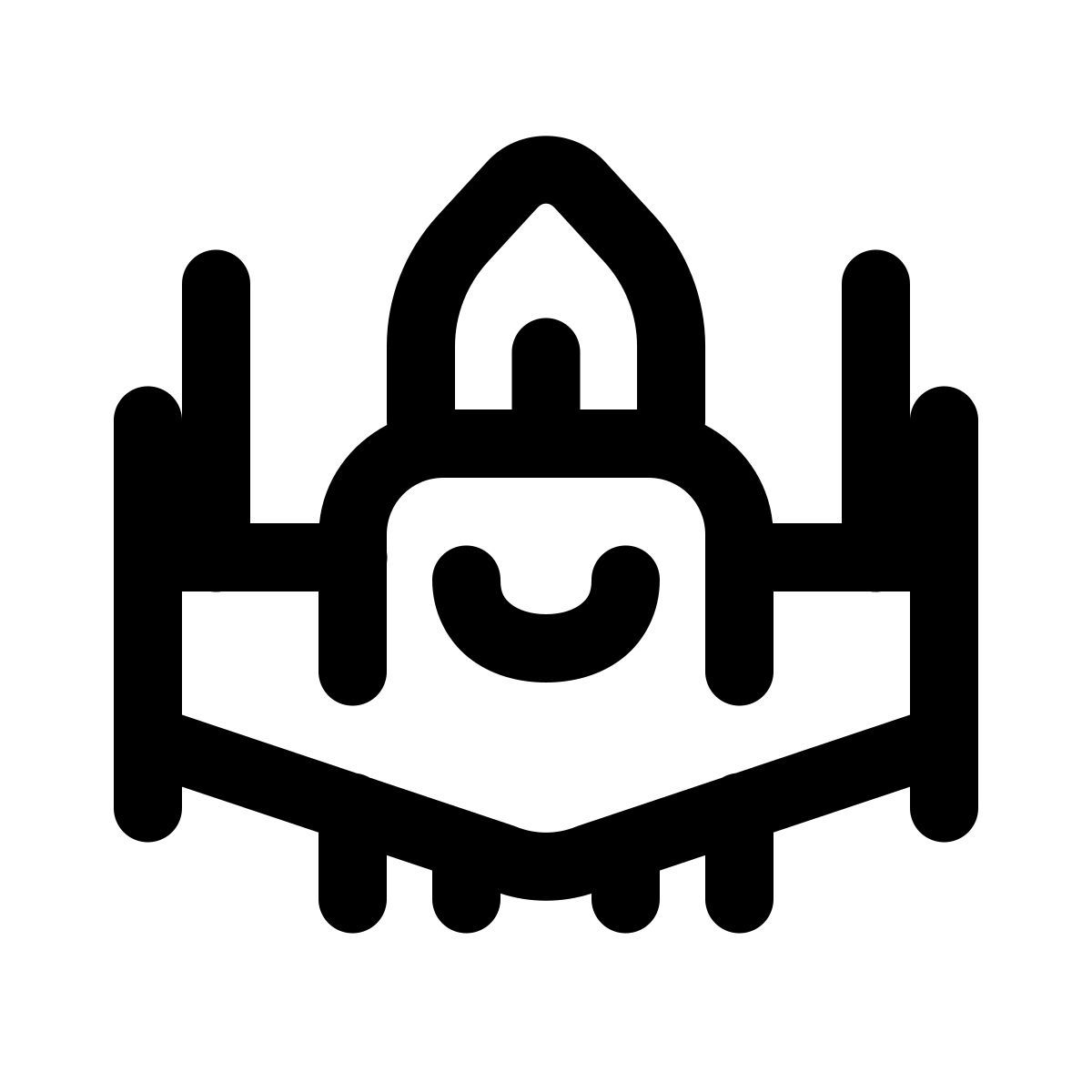 windows 11 outline style space fighter icon