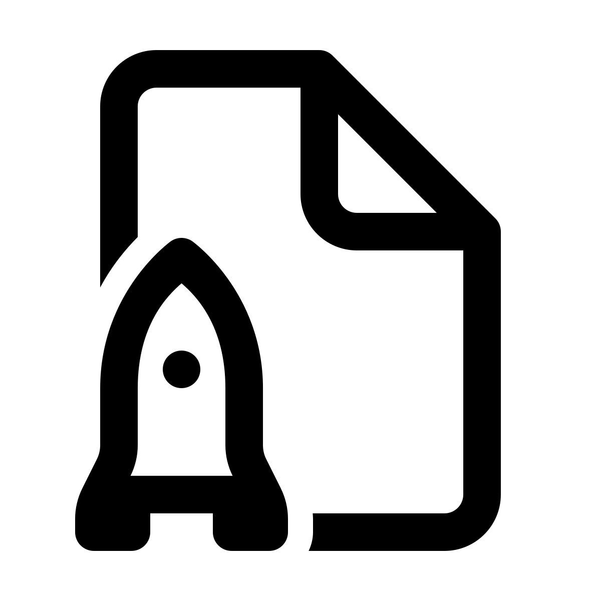 windows 11 outline style spaceship launch documentation icon