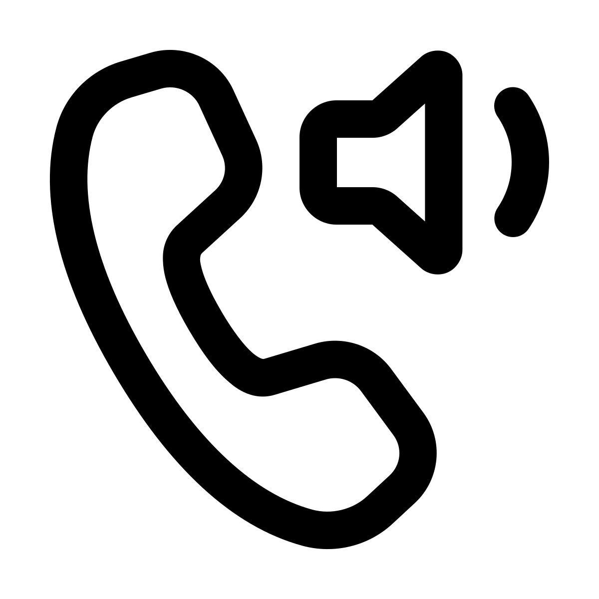 windows 11 outline style 免提电话 icon