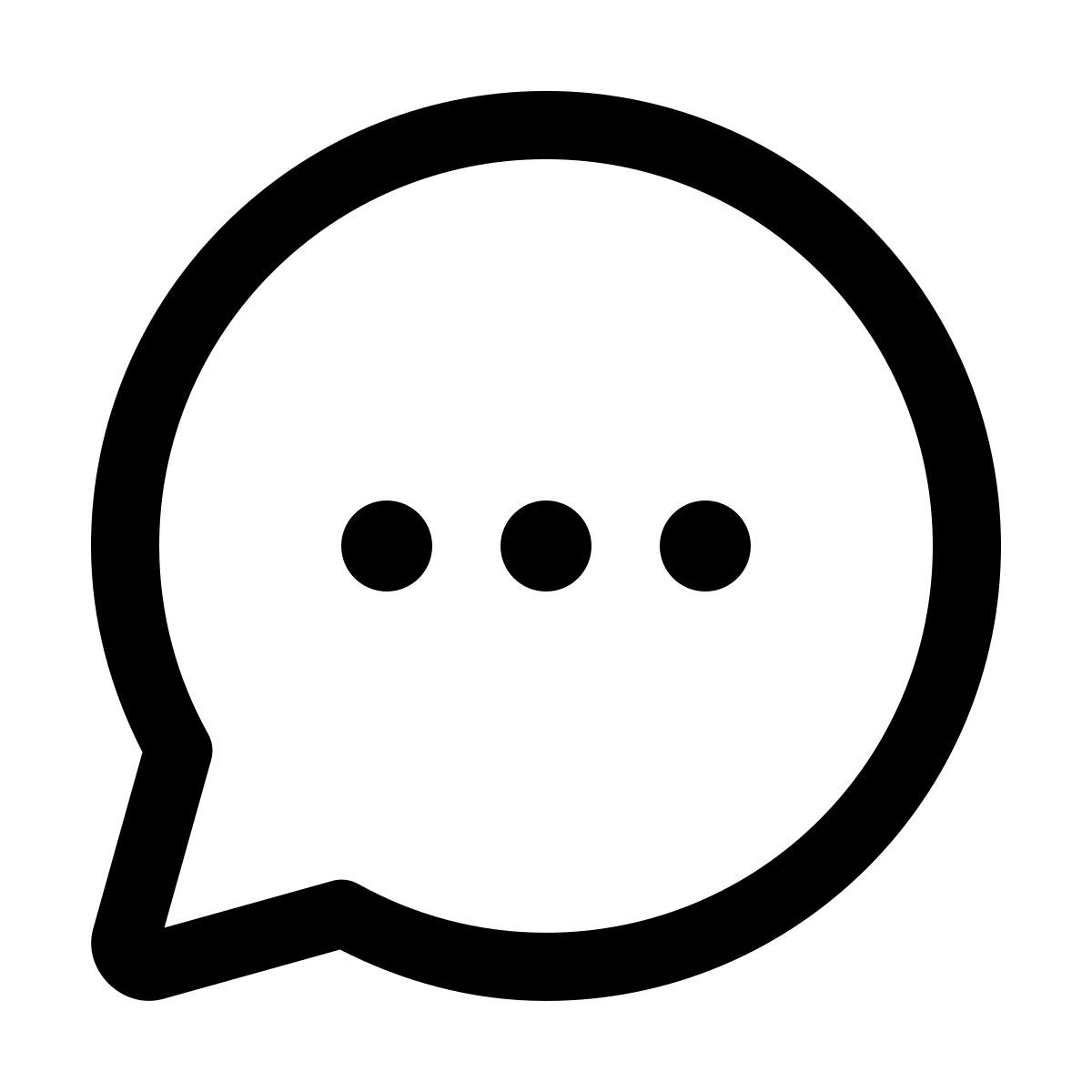 windows 11 outline style sprechblase mit punkten icon