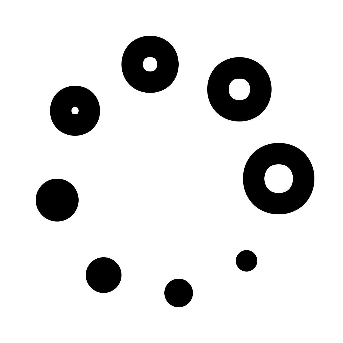 windows 11 outline style quadro giratório 3 icon