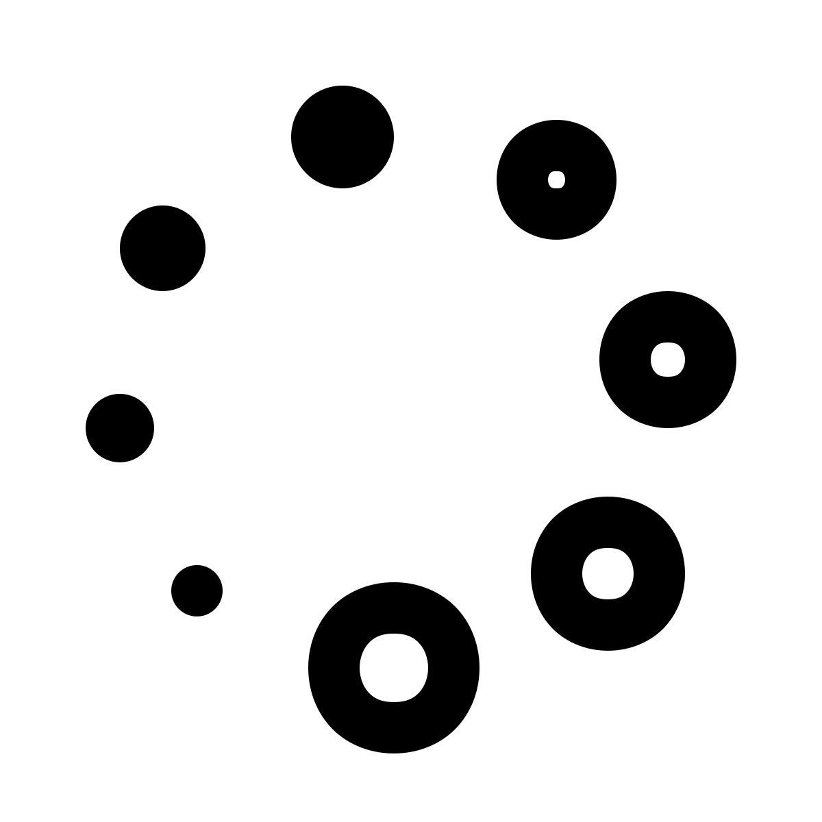 windows 11 outline style quadro giratório 5 icon