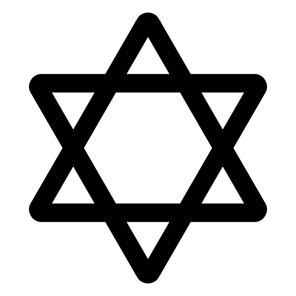 windows 11 outline style estrela de david icon