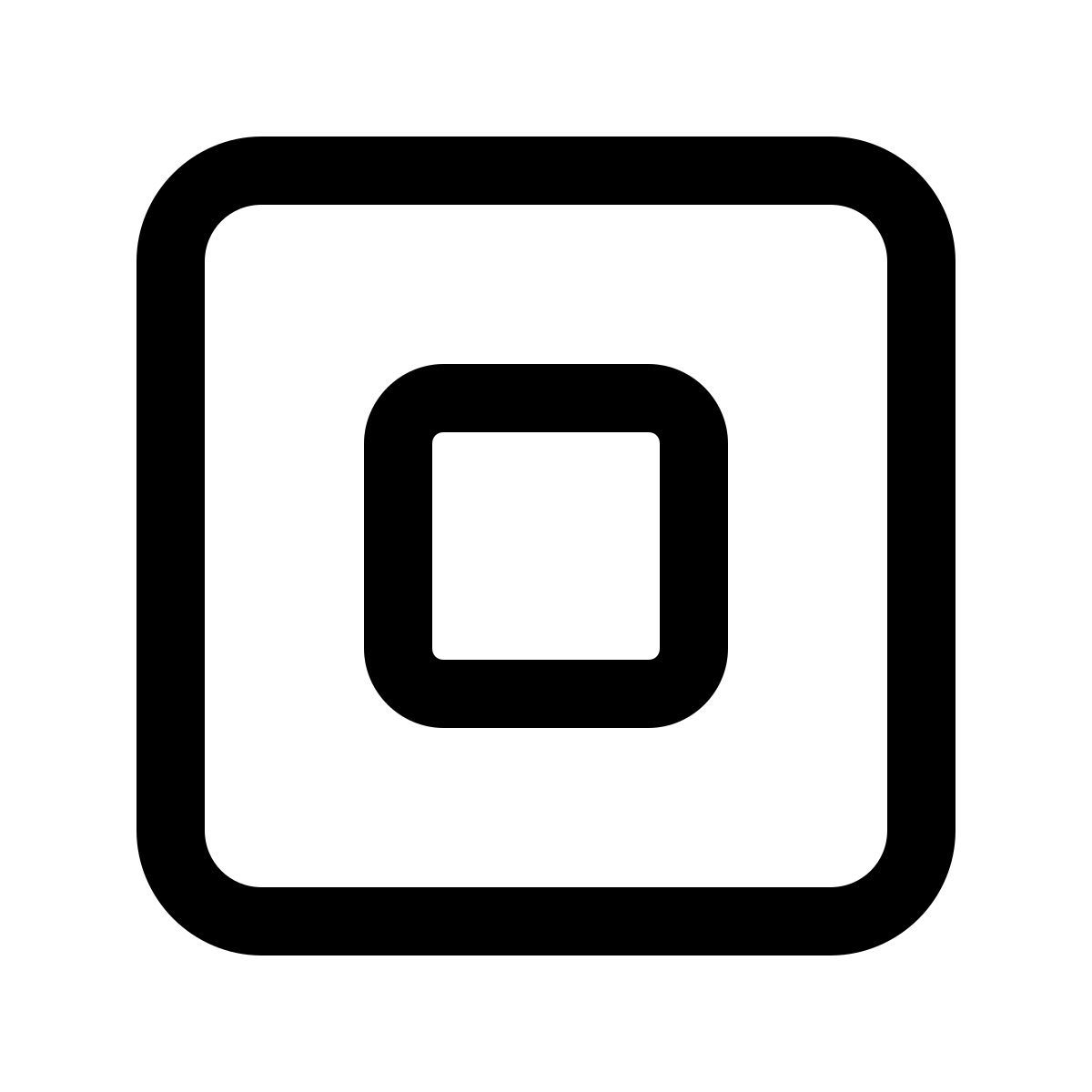 windows 11 outline style arrêter encadré icon