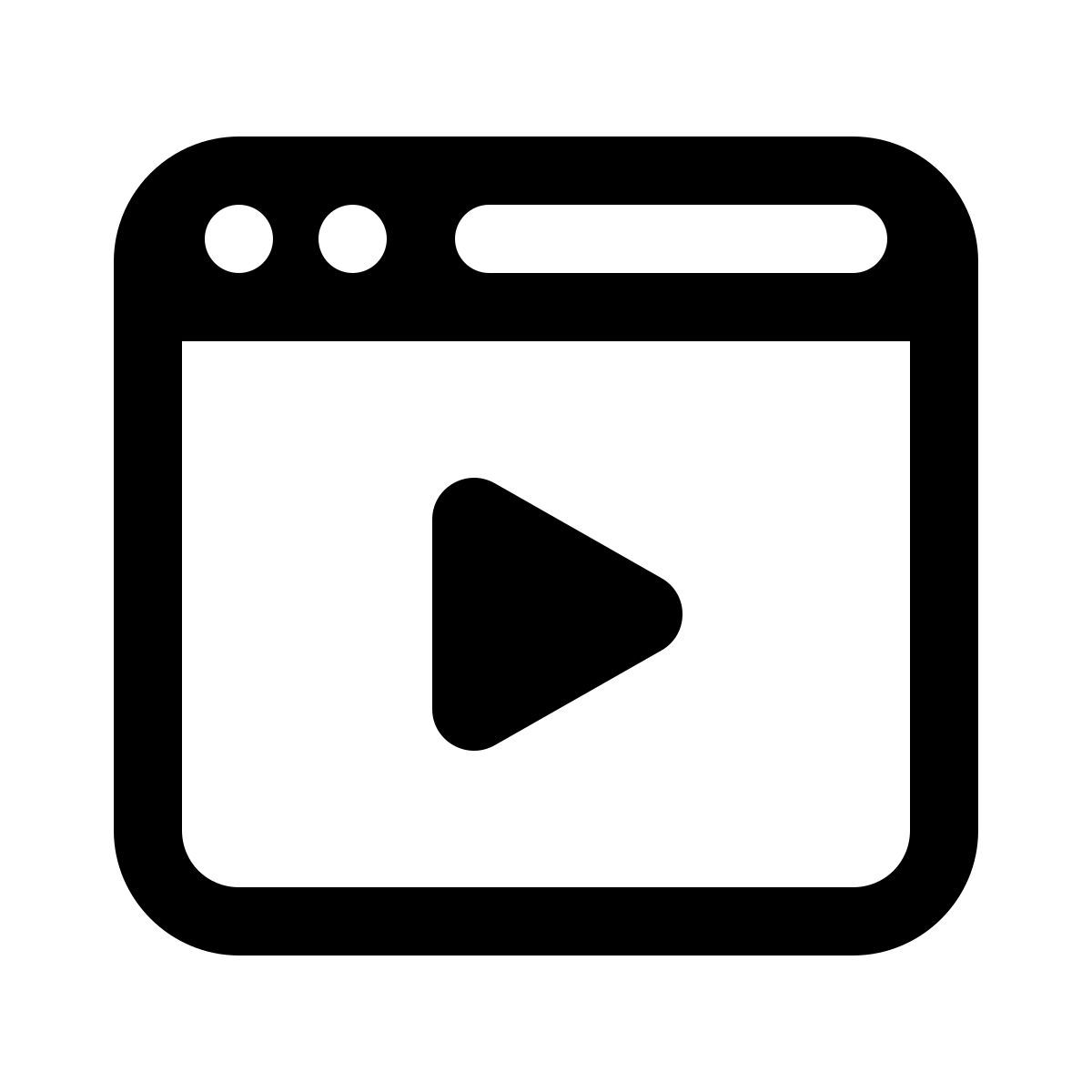 windows 11 outline style transmitiendo video icon