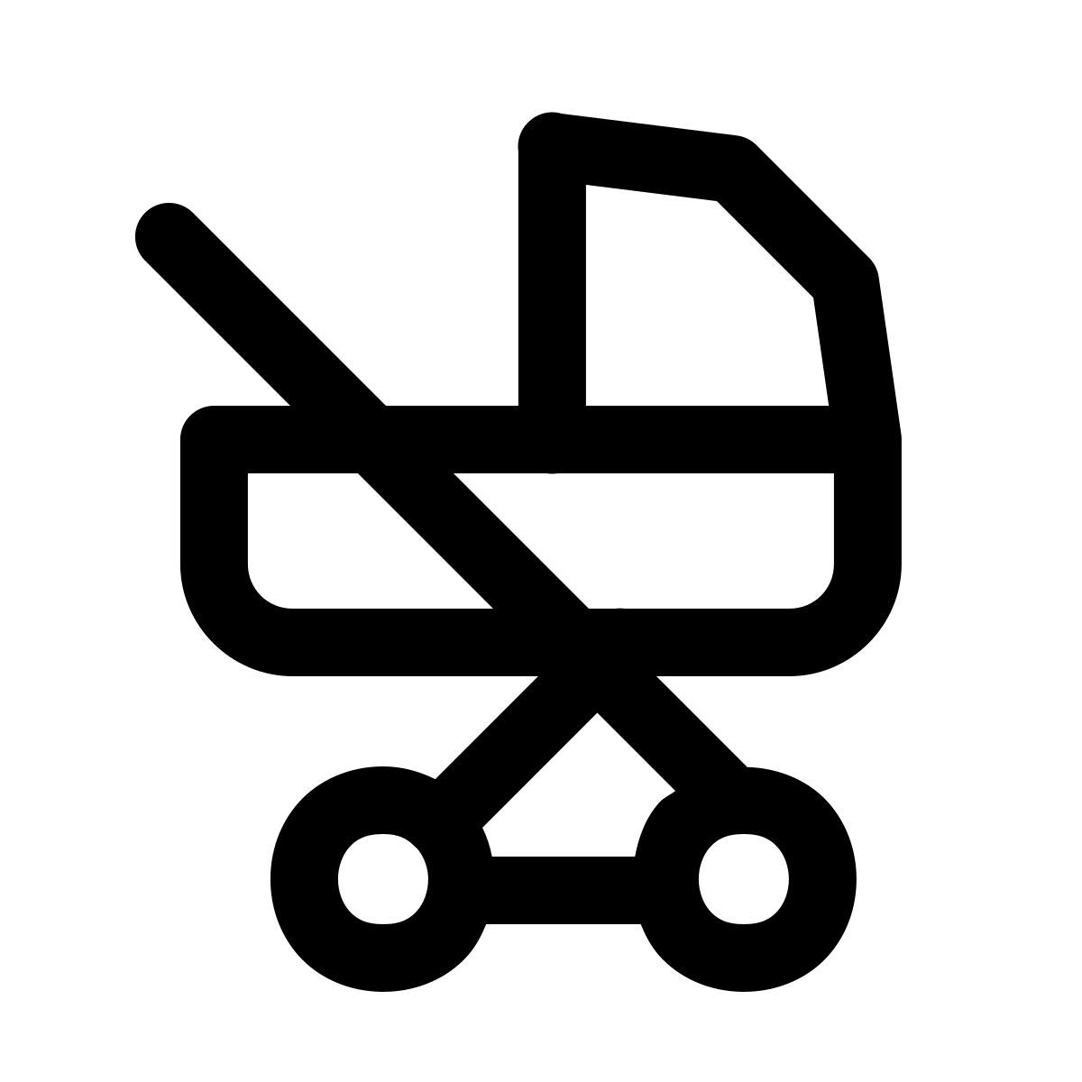 windows 11 outline style 推车 icon