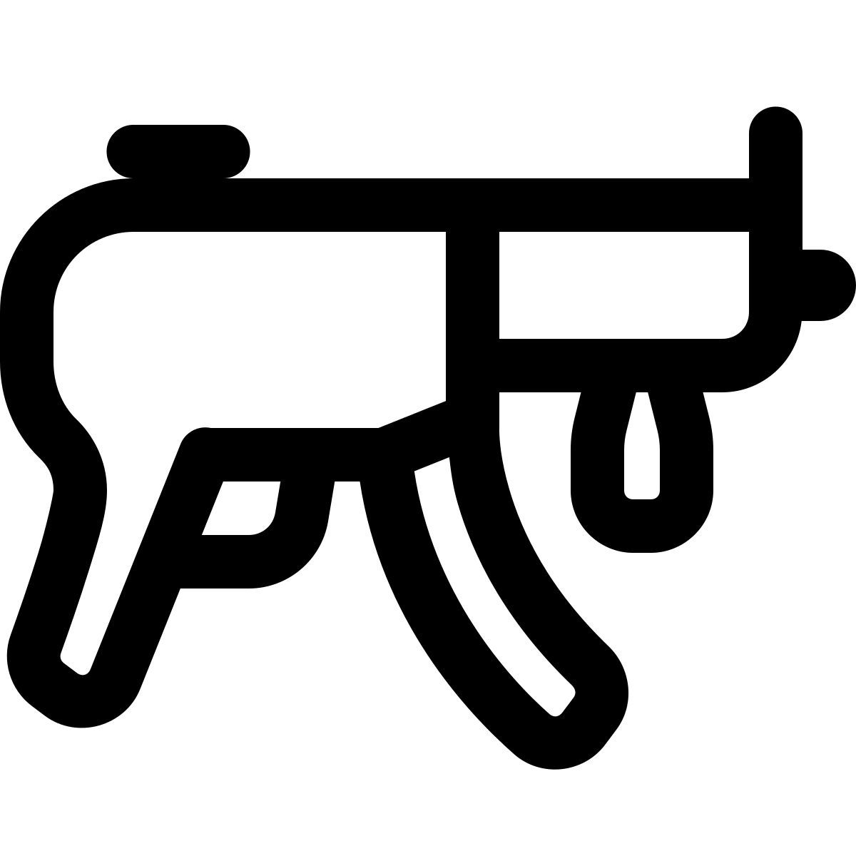 windows 11 outline style maschinenpistole icon