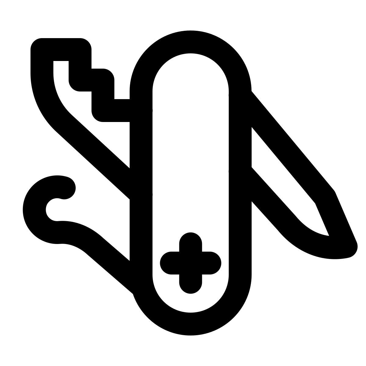 windows 11 outline style 스위스 군용 나이프 icon