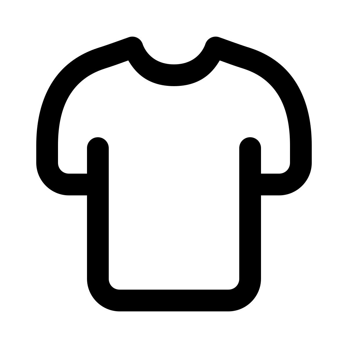 windows 11 outline style t shirt icon