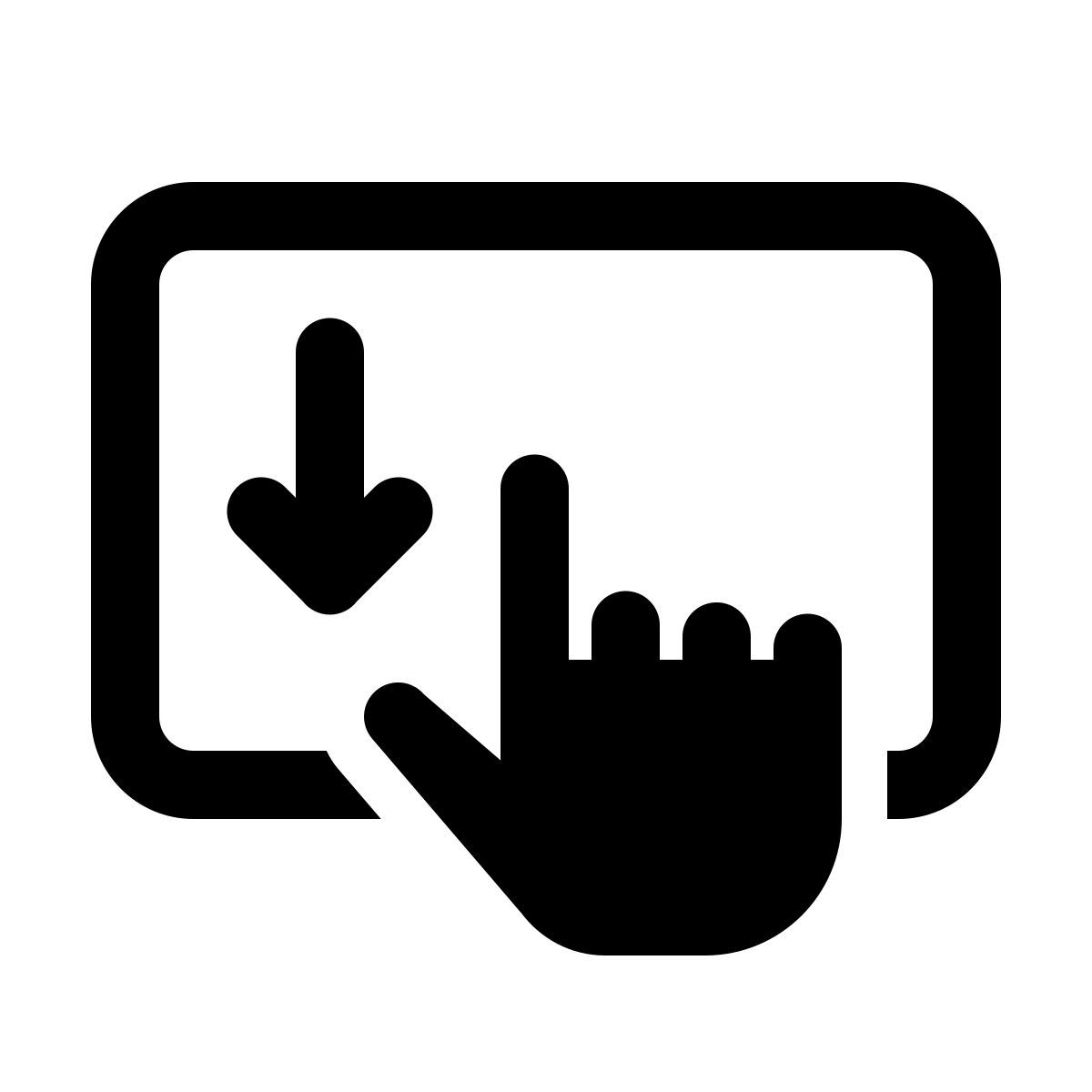 windows 11 outline style tablet swipe icon