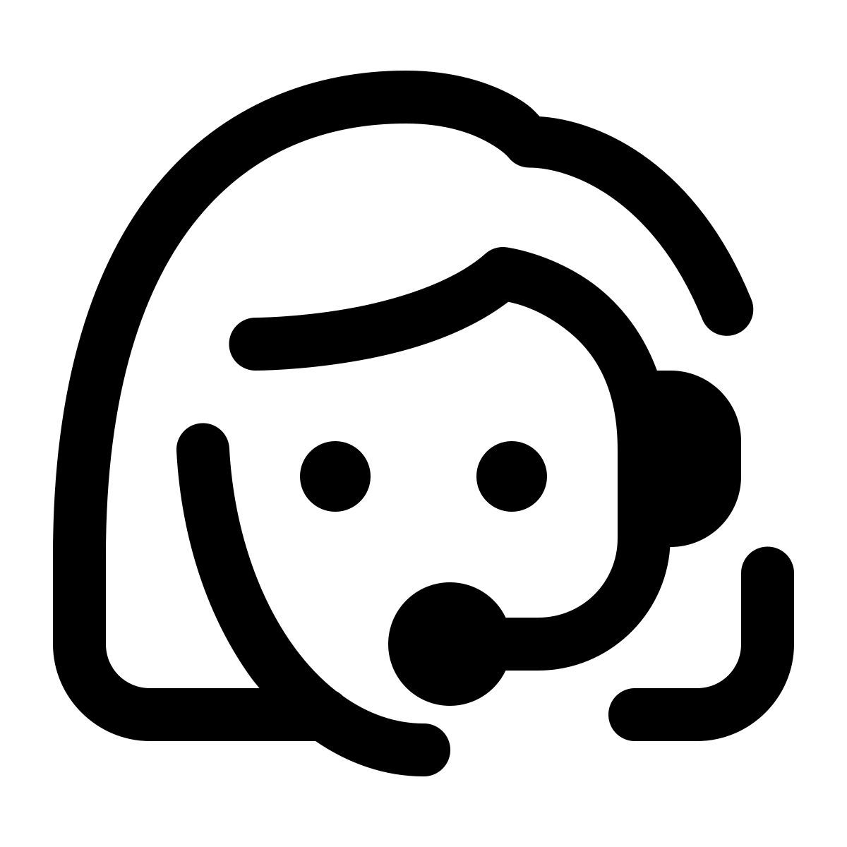 windows 11 outline style asistente icon