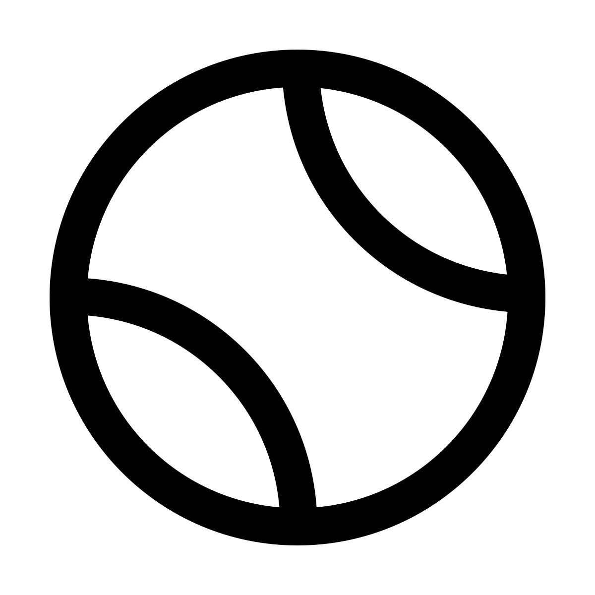 windows 11 outline style tennis ball icon