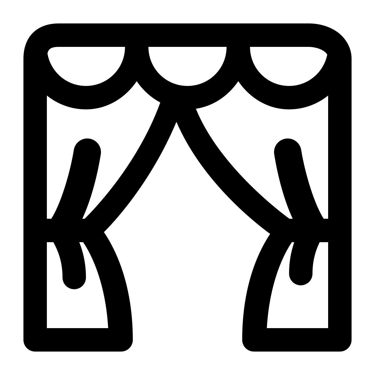 windows 11 outline style cortina de teatro icon