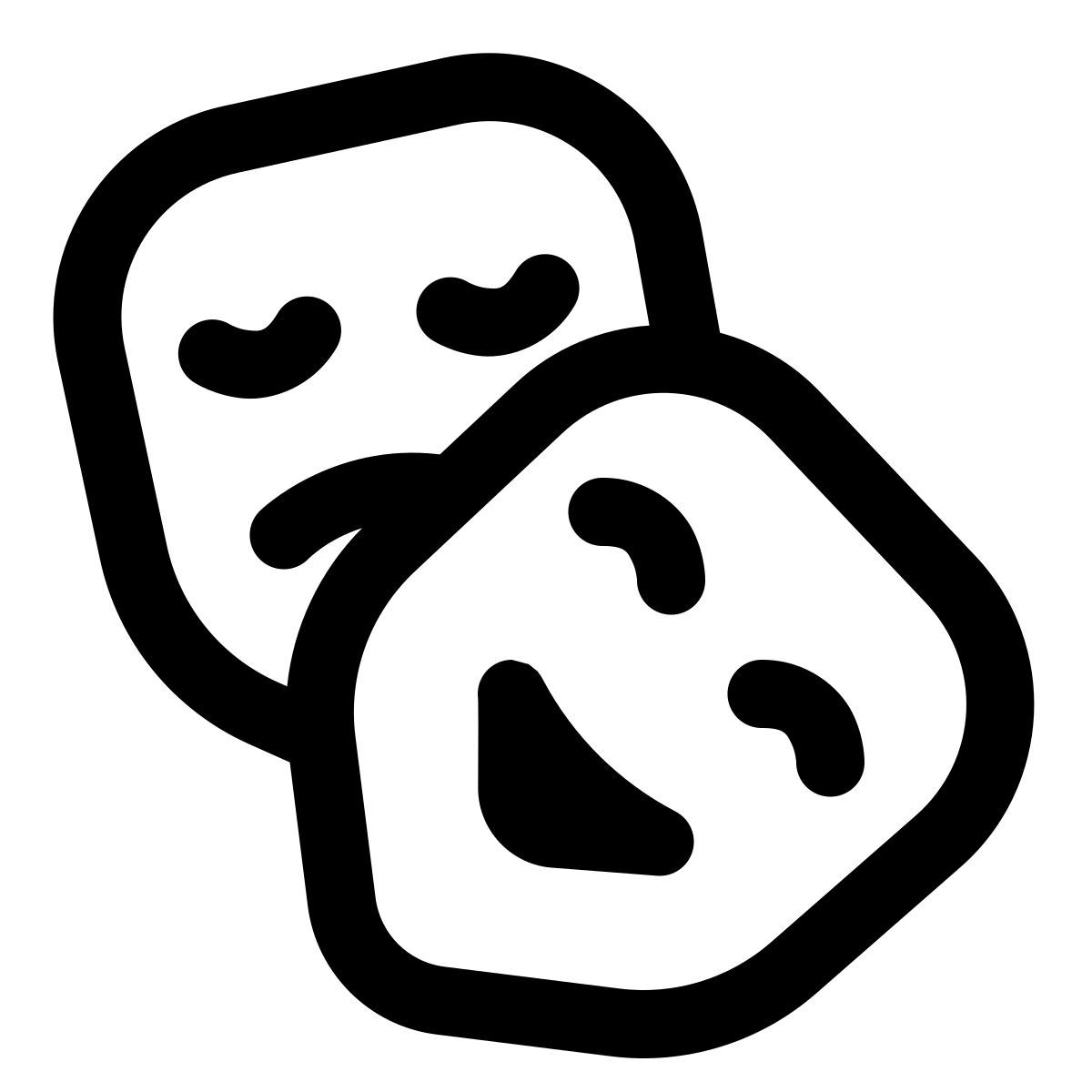 windows 11 outline style 剧院面具 icon