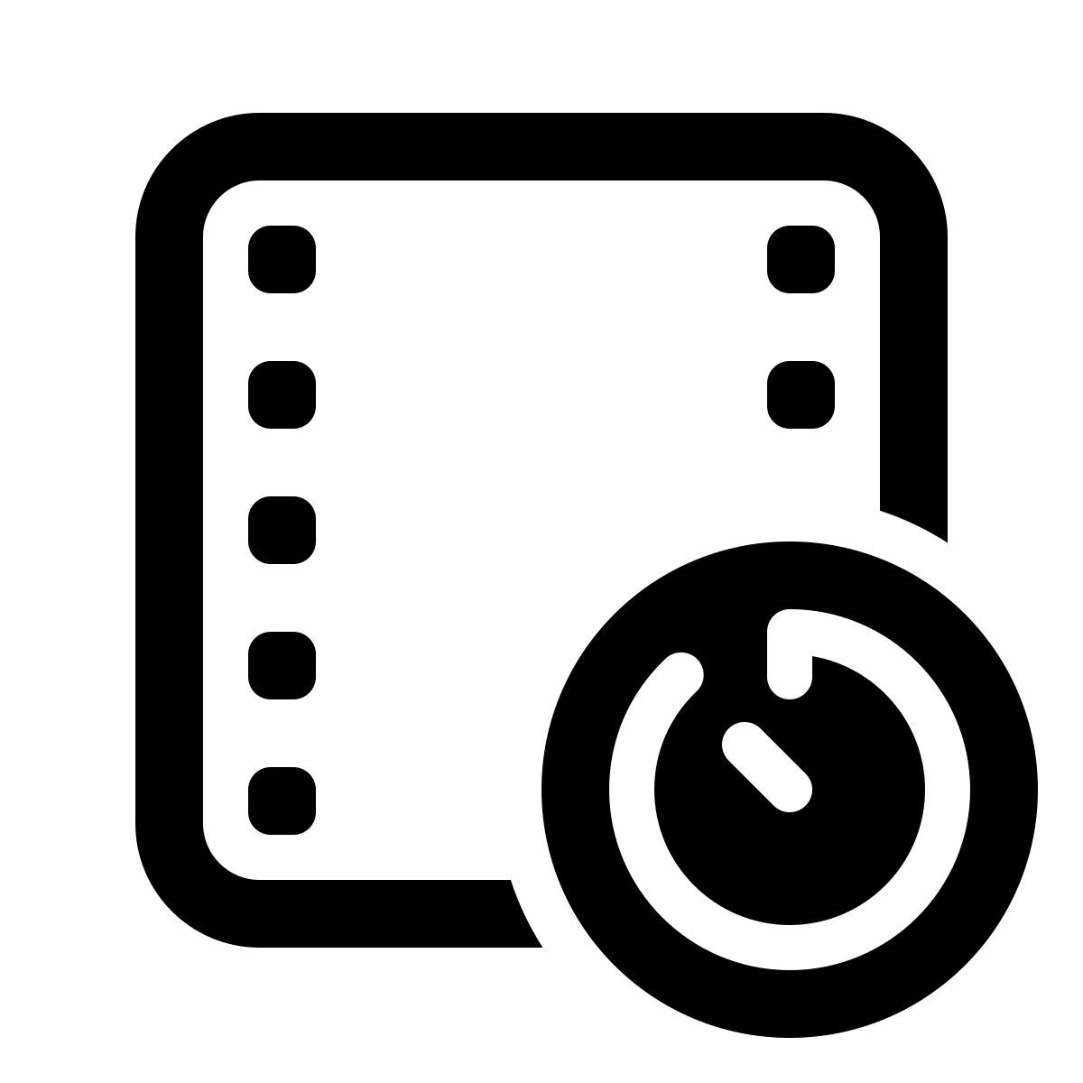 windows 11 outline style timecode icon