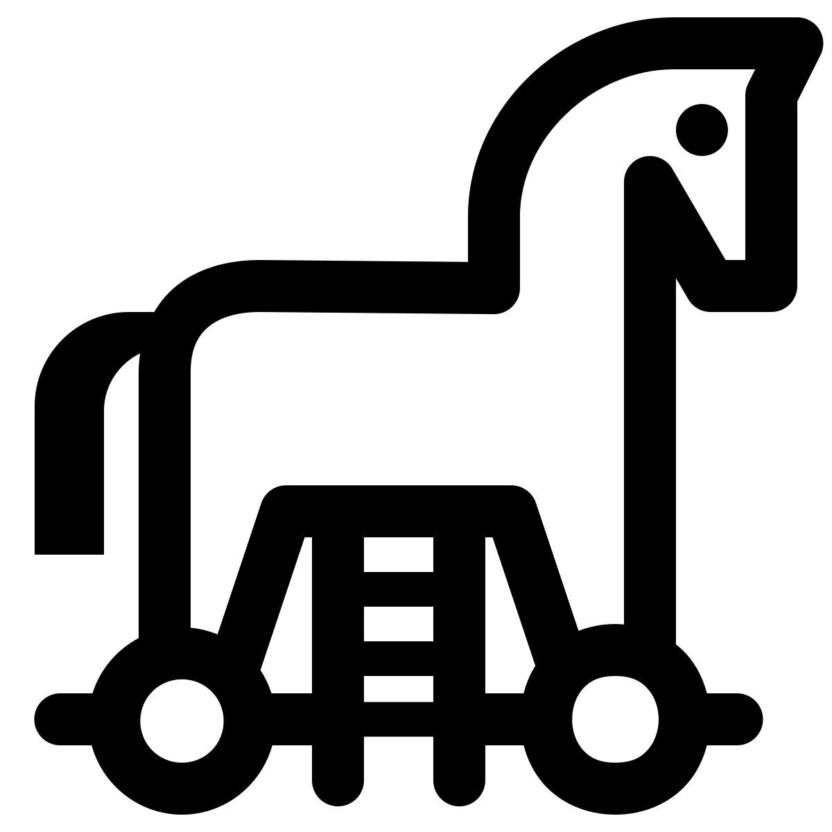 windows 11 outline style cheval de troie icon