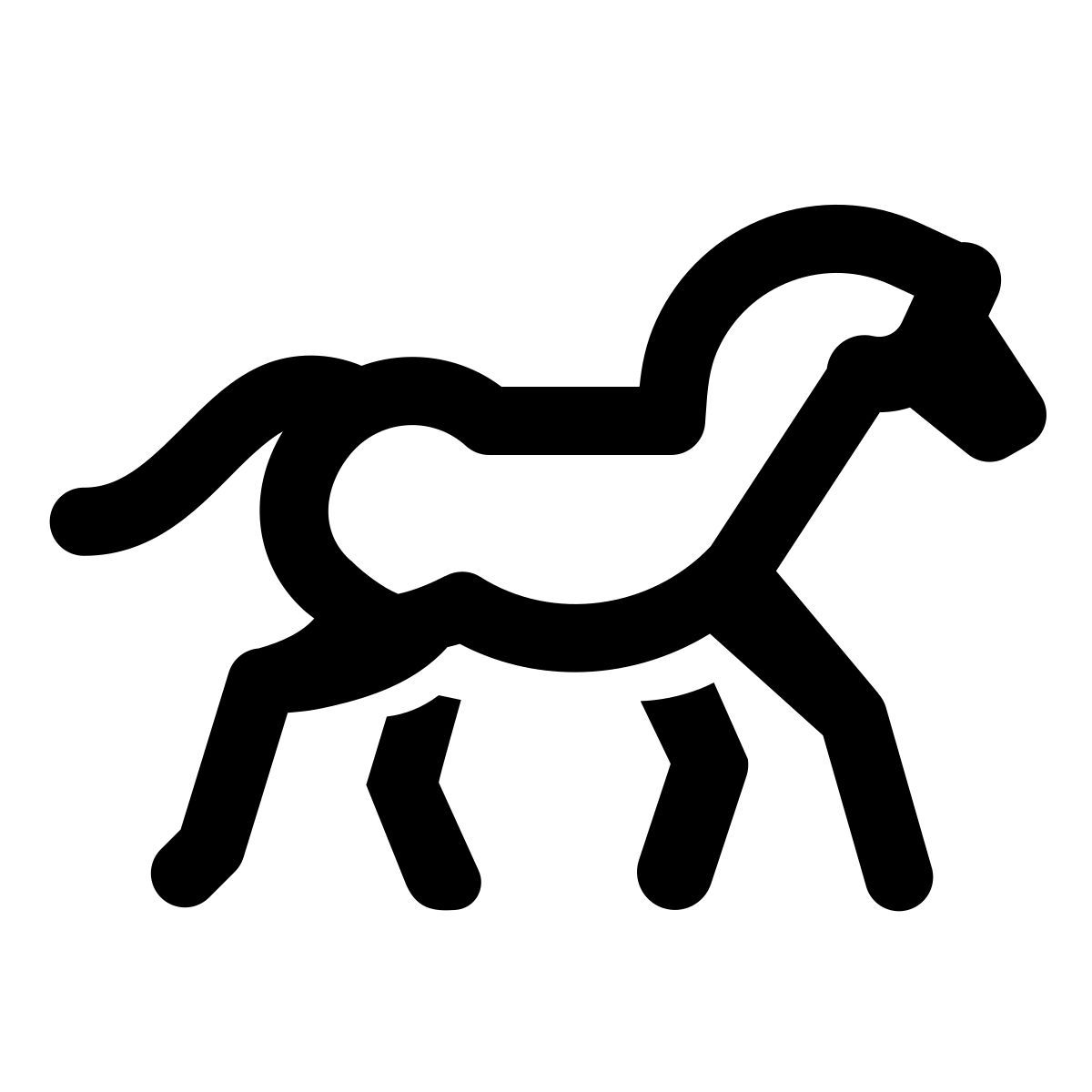 windows 11 outline style 快步马 icon