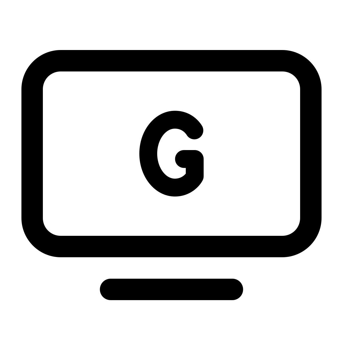 windows 11 outline style tv g icon