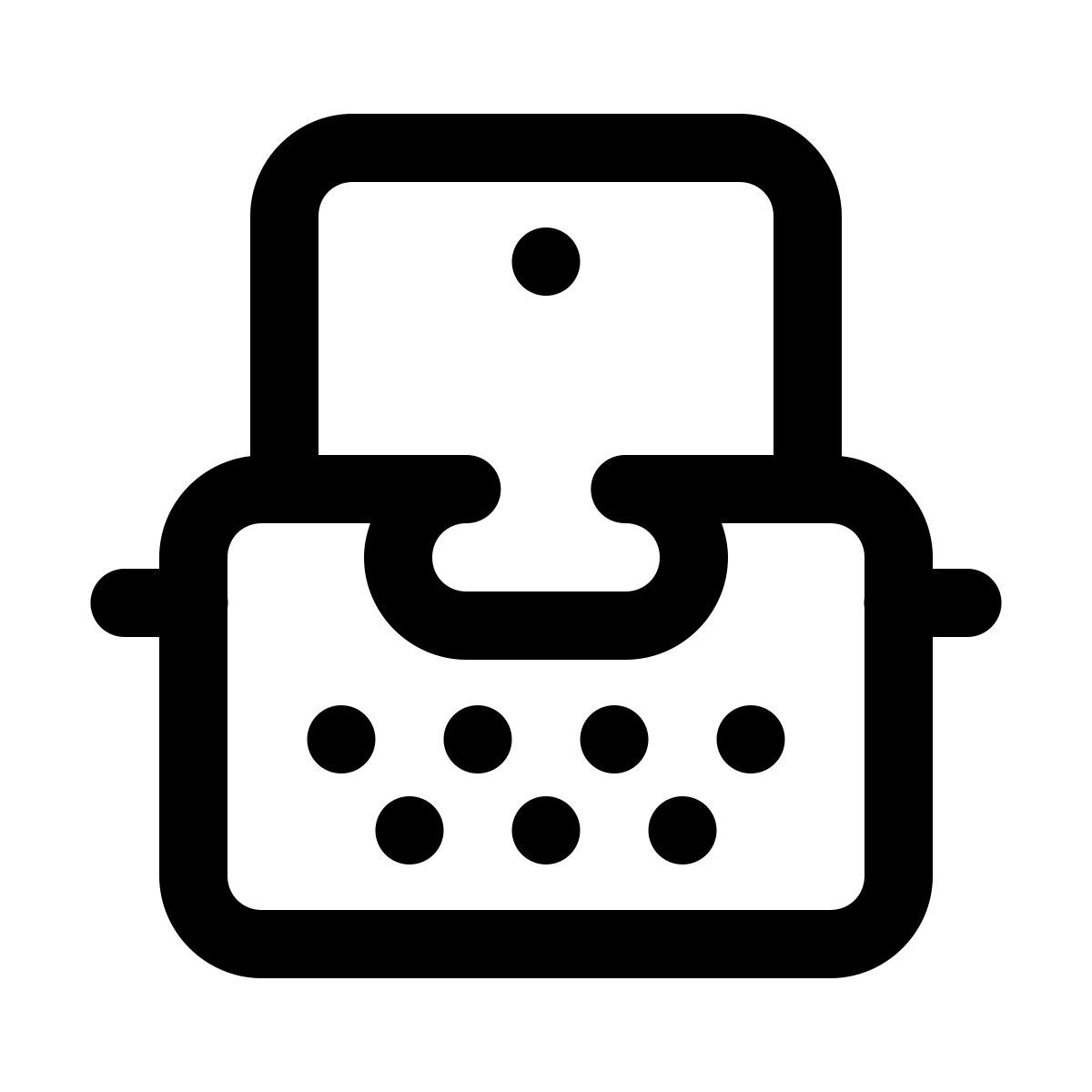 windows 11 outline style 打字机和电脑 icon