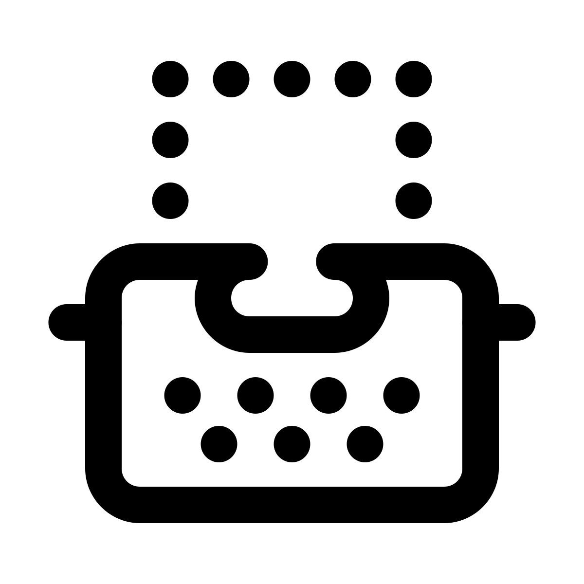 windows 11 outline style typewriter without paper icon