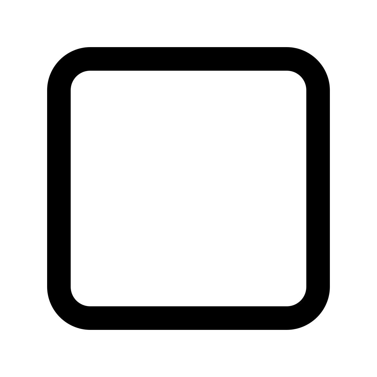 windows 11 outline style case à cocher non cochée icon