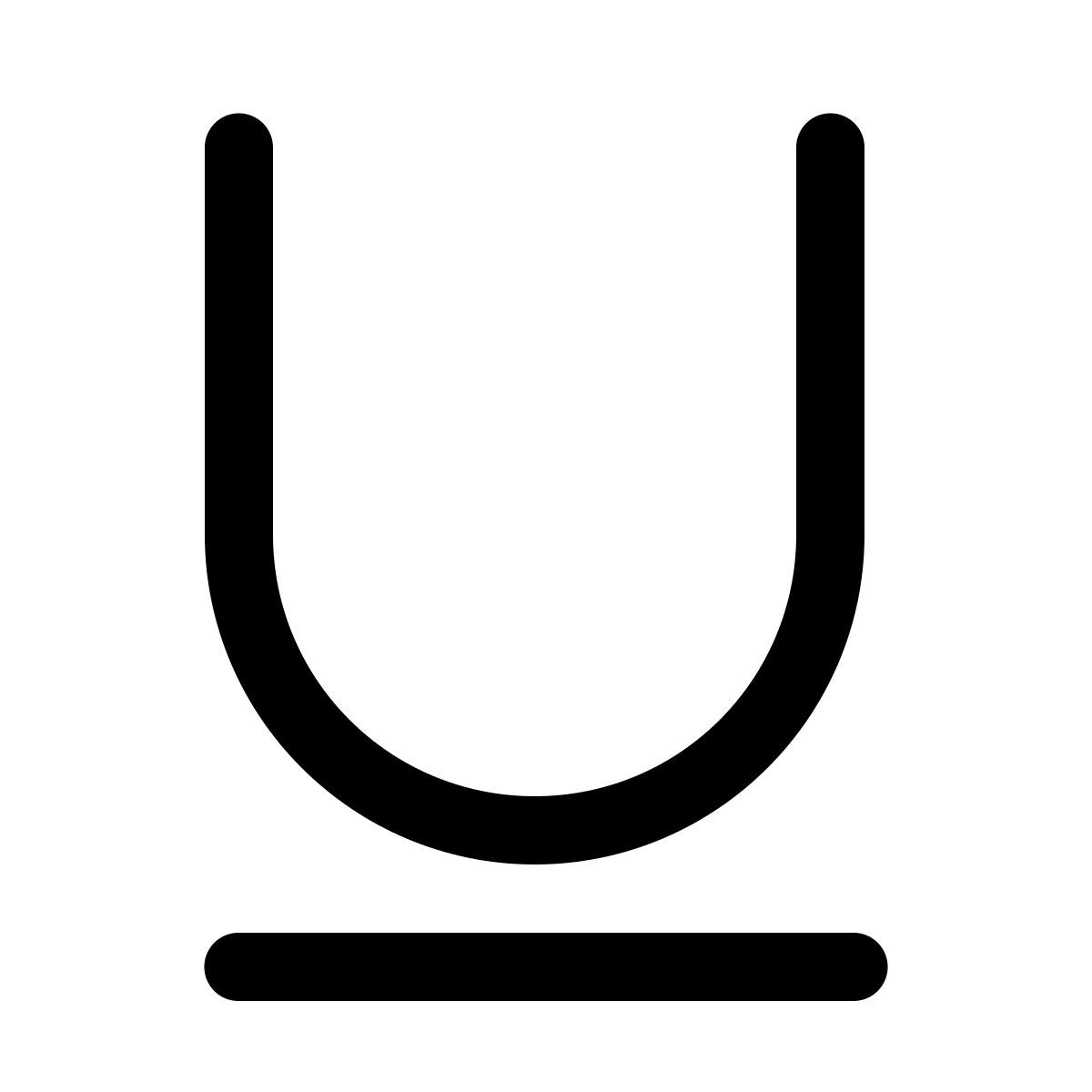 windows 11 outline style 밑줄 icon