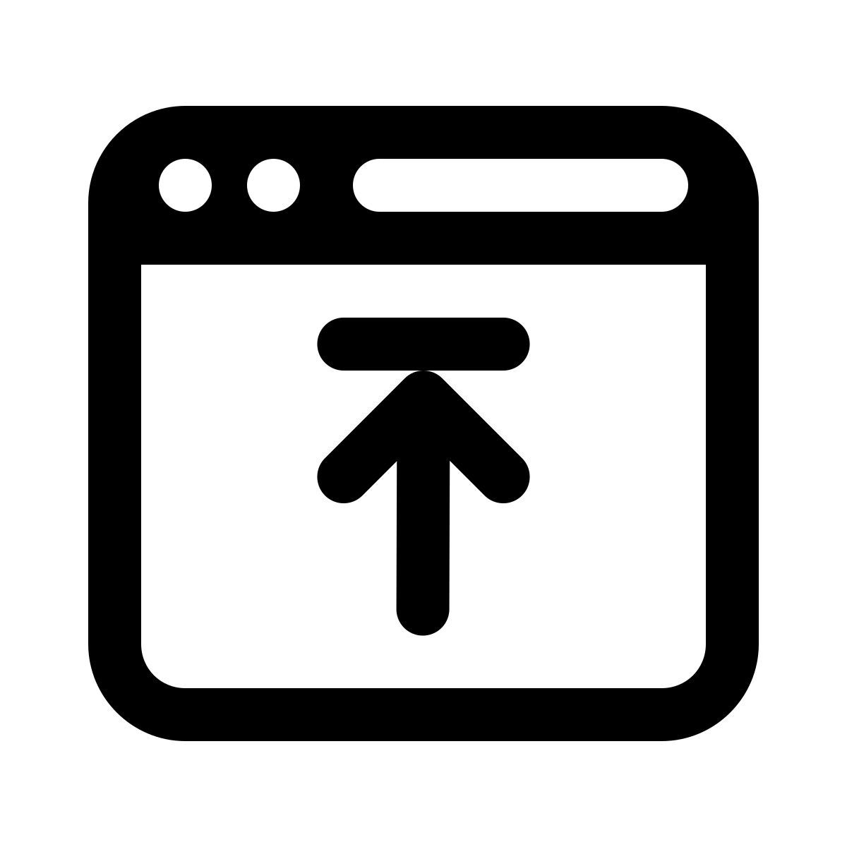 windows 11 outline style bowser를 통한 업로드 icon