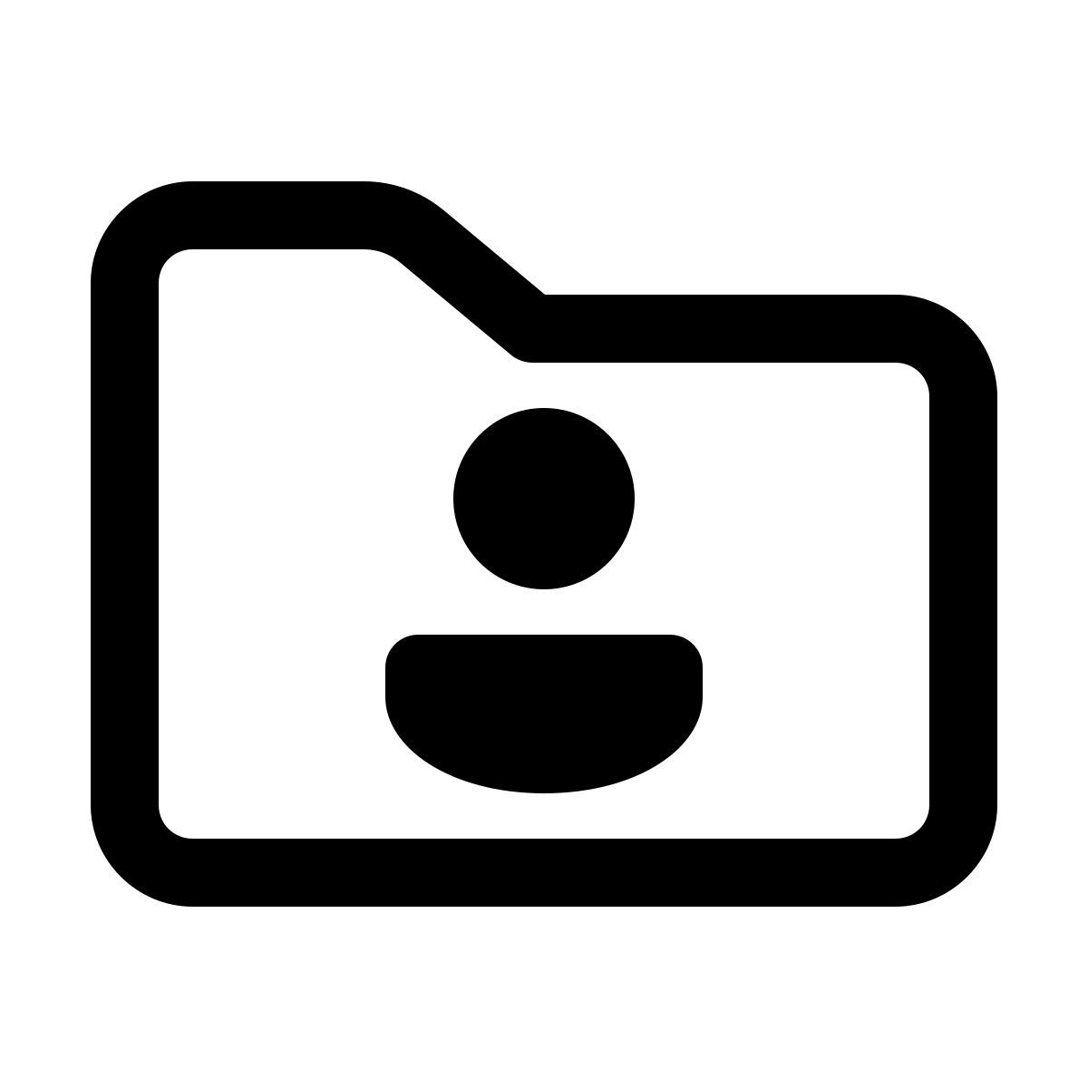 windows 11 outline style carpeta de usuario icon