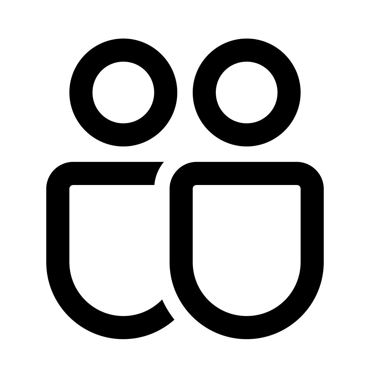 windows 11 outline style 用户男性组 icon