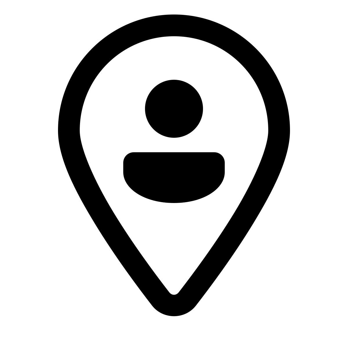 windows 11 outline style ubicación del usuario icon