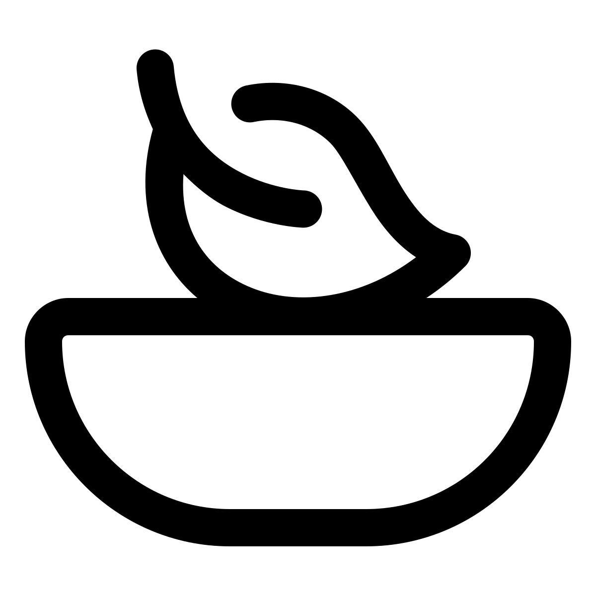 windows 11 outline style vegan food icon