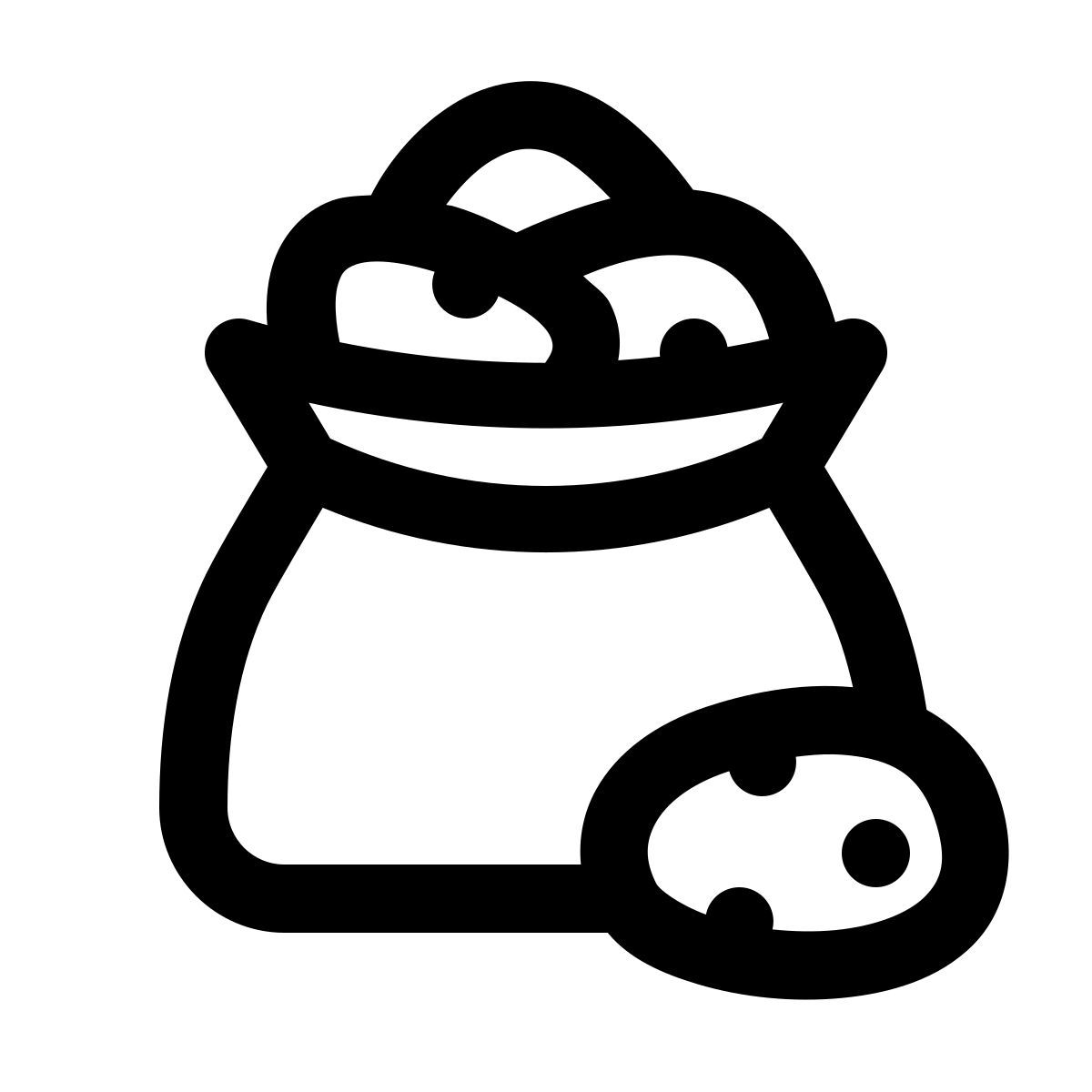 windows 11 outline style vegetables bag icon