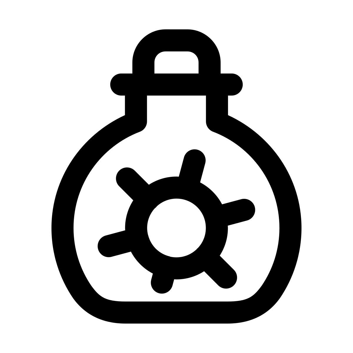 windows 11 outline style flacon virus icon