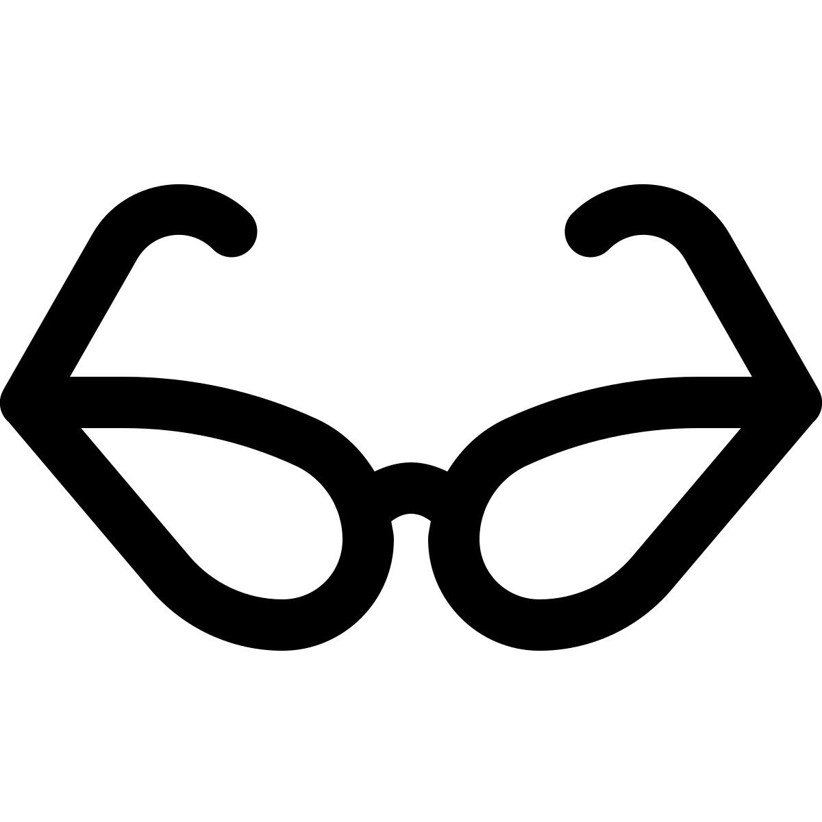 windows 11 outline style 复古眼镜 icon