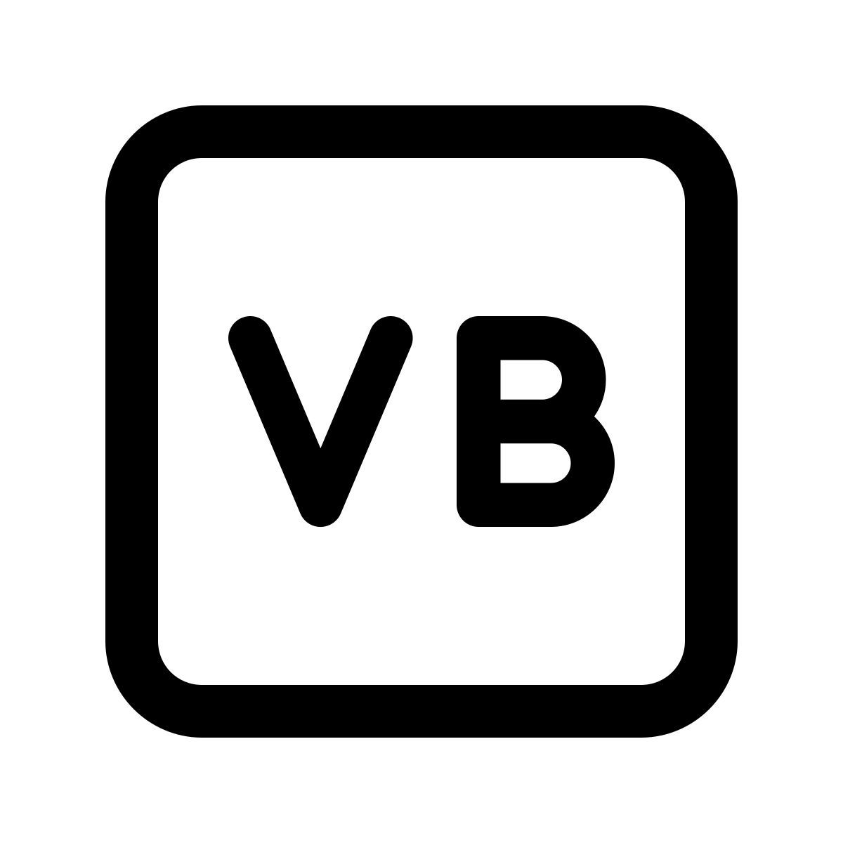 windows 11 outline style visual basic icon
