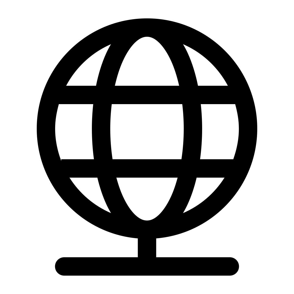 windows 11 outline style globo web icon