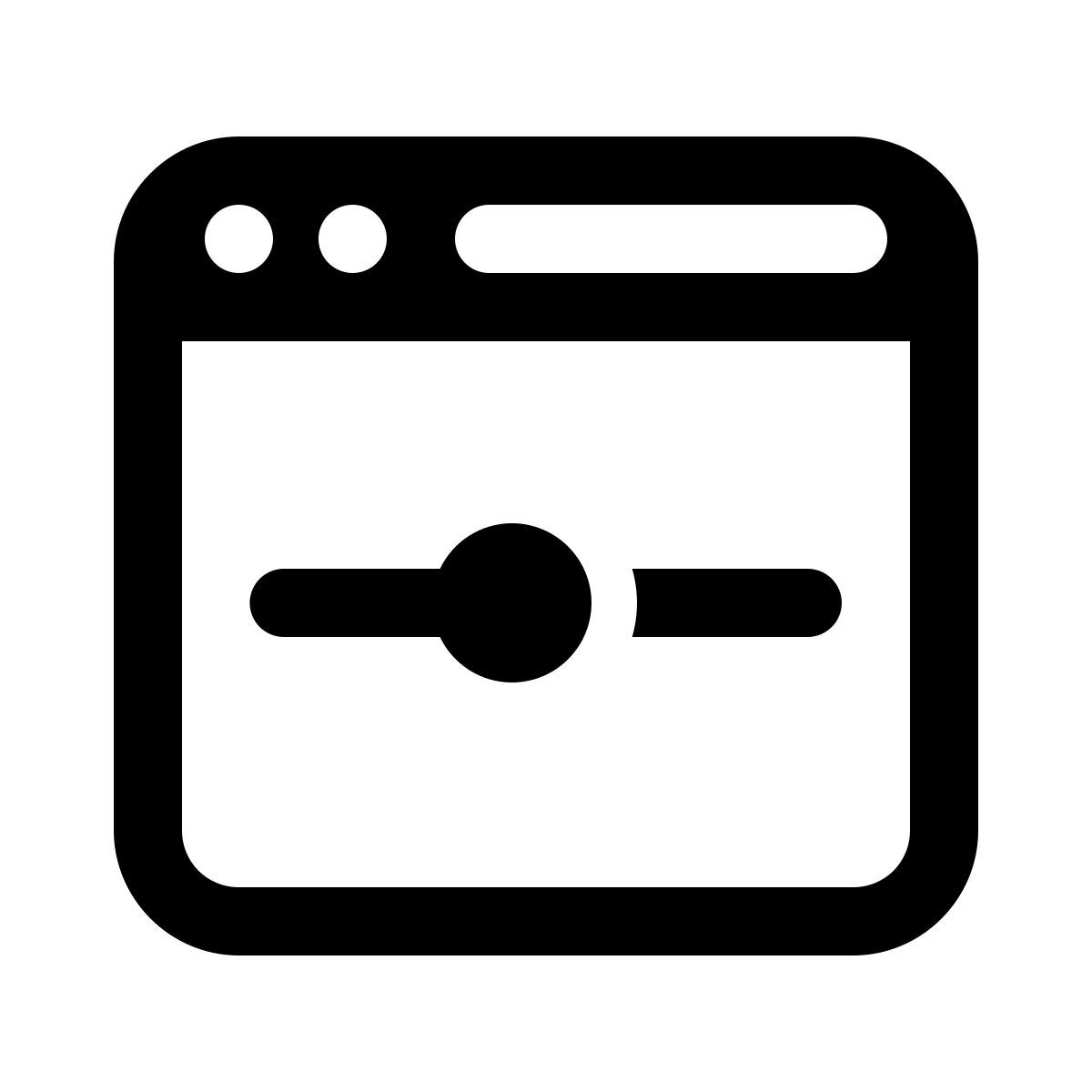 windows 11 outline style web player icon