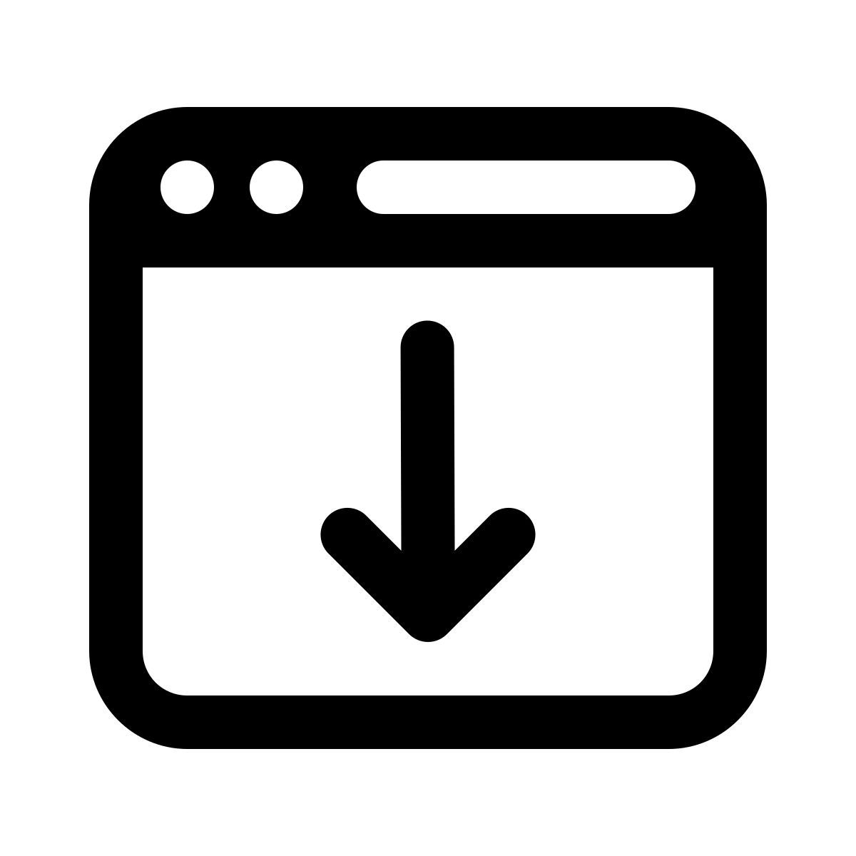 windows 11 outline style webseite nach unten scrollen icon