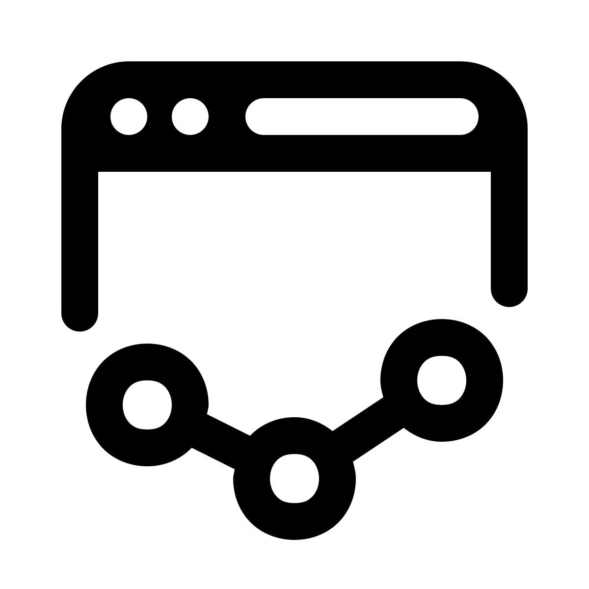 windows 11 outline style estadísticas del sitio web icon