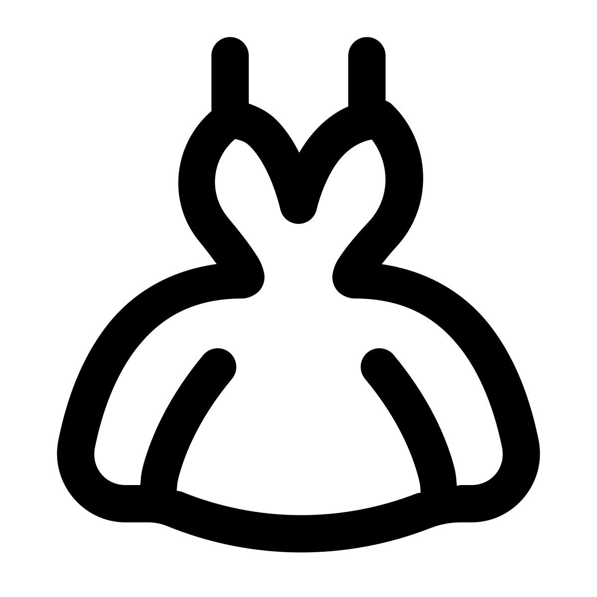 windows 11 outline style hochzeitskleid icon