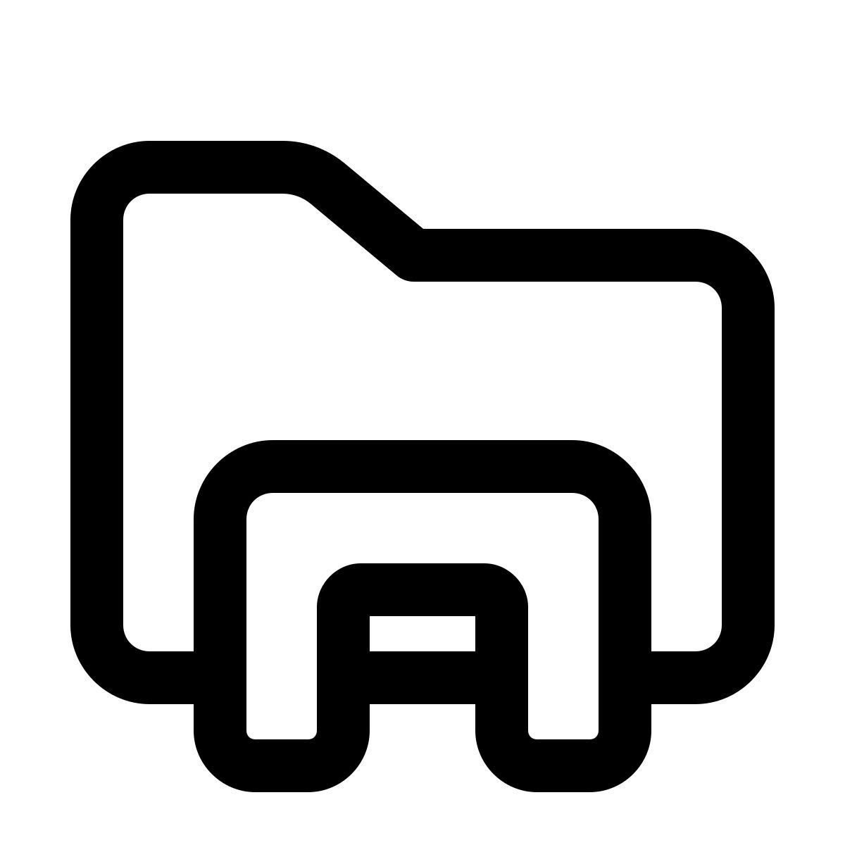 windows 11 outline style windows explorer icon