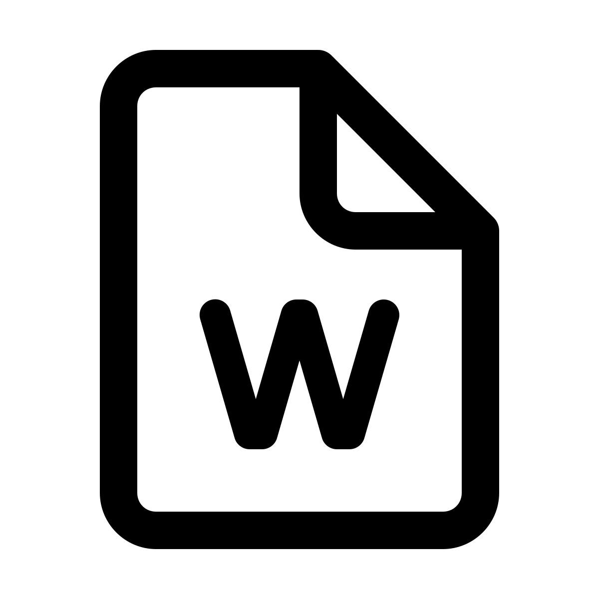 windows 11 outline style word icon