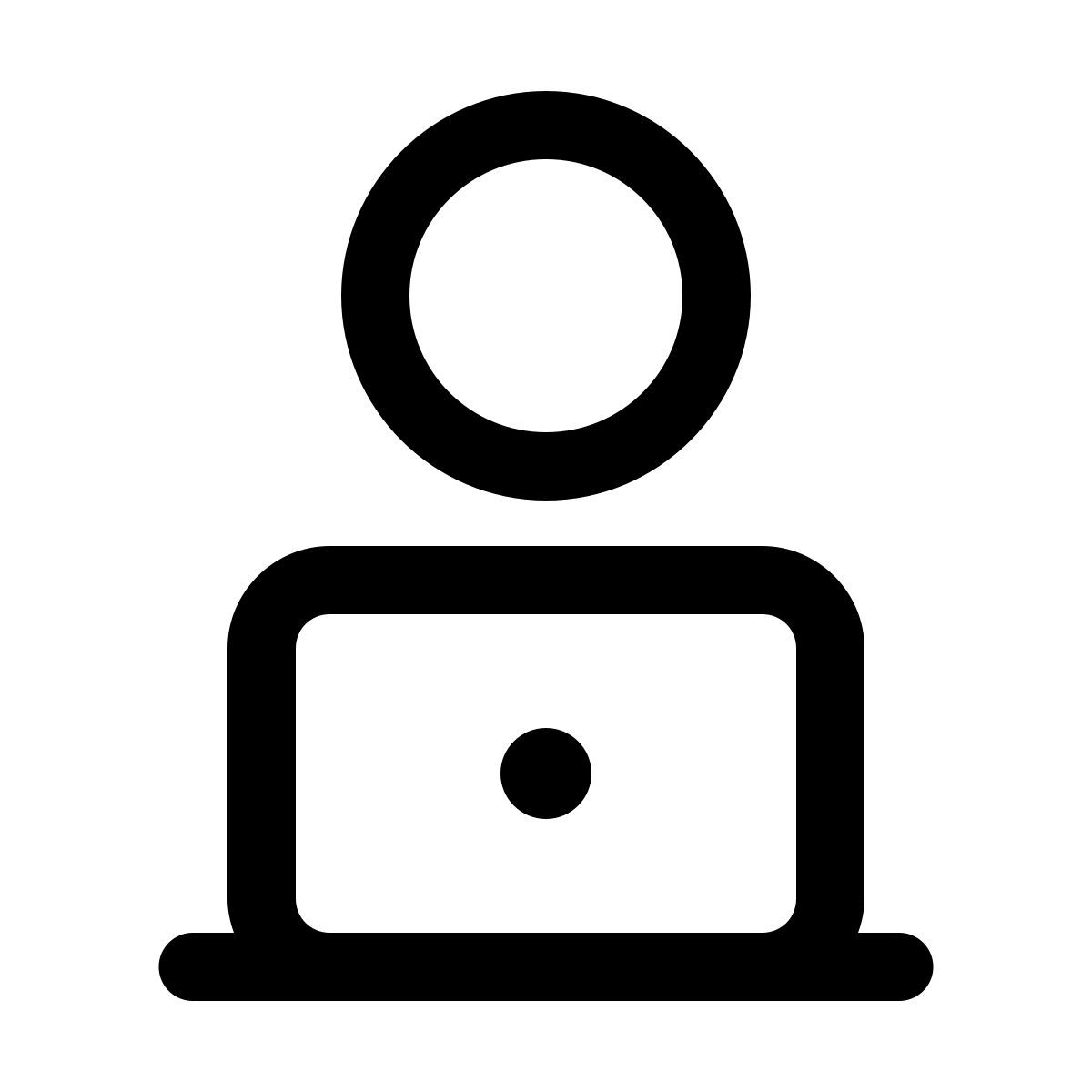 windows 11 outline style 使用笔记本电脑 icon