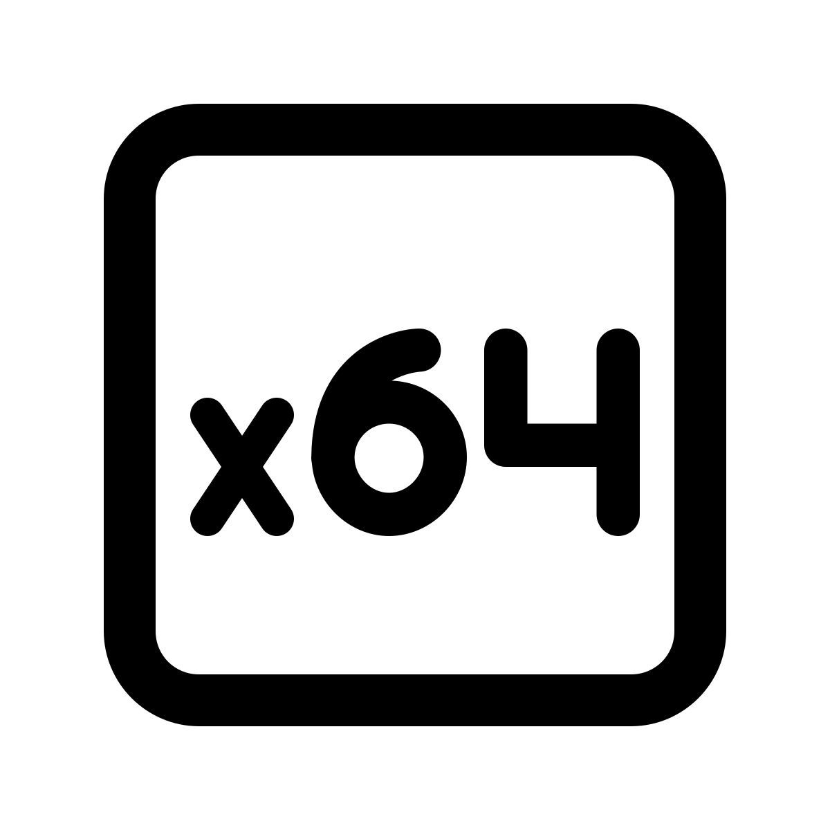 windows 11 outline style x64 icon