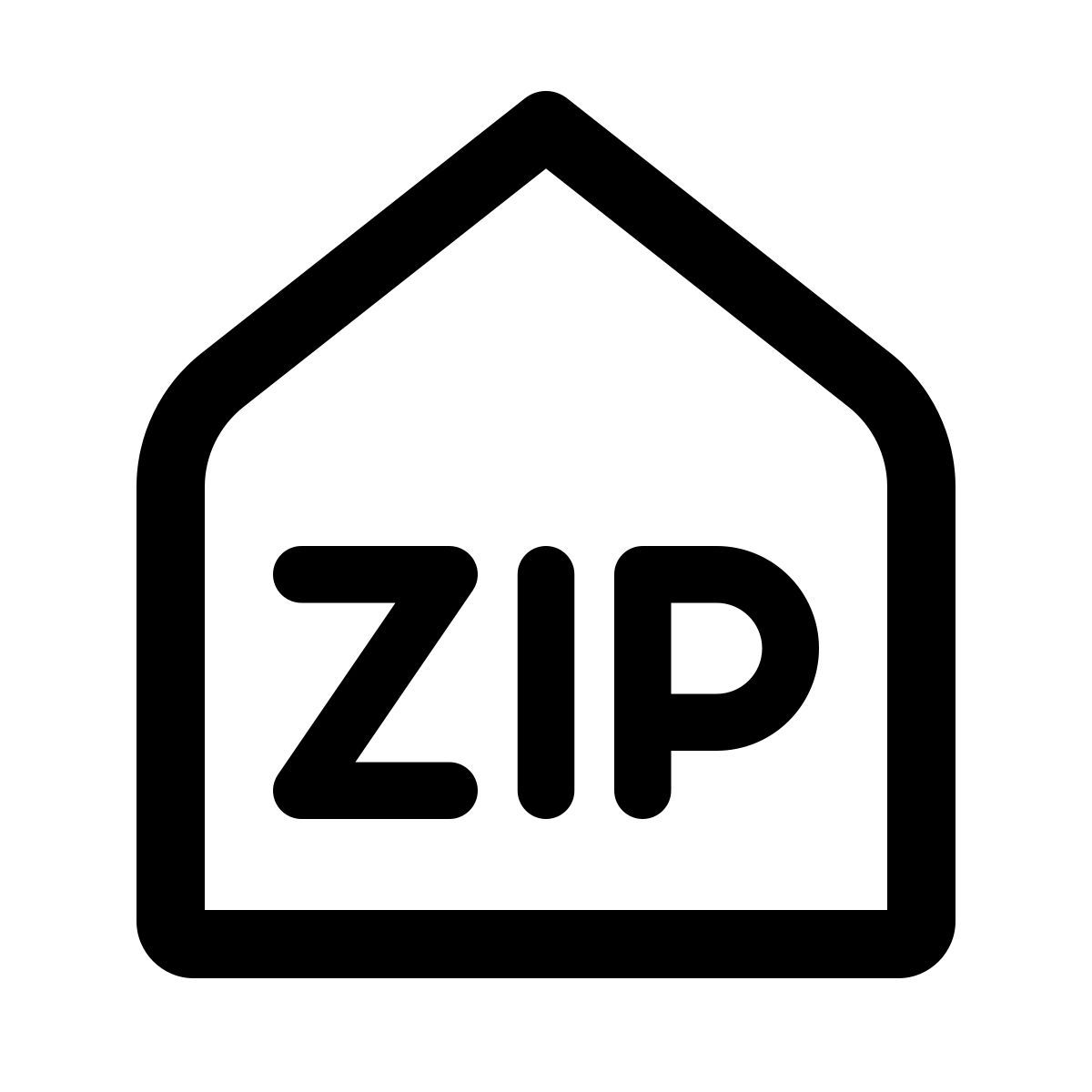 windows 11 outline style código postal icon